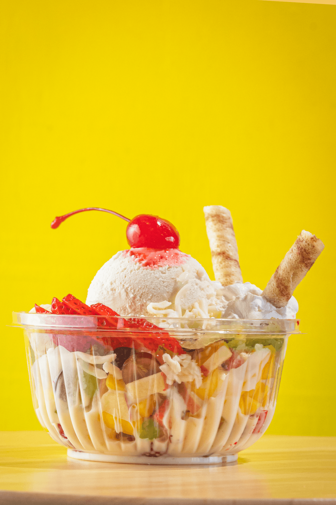 Ensalada de Frutas con Helado